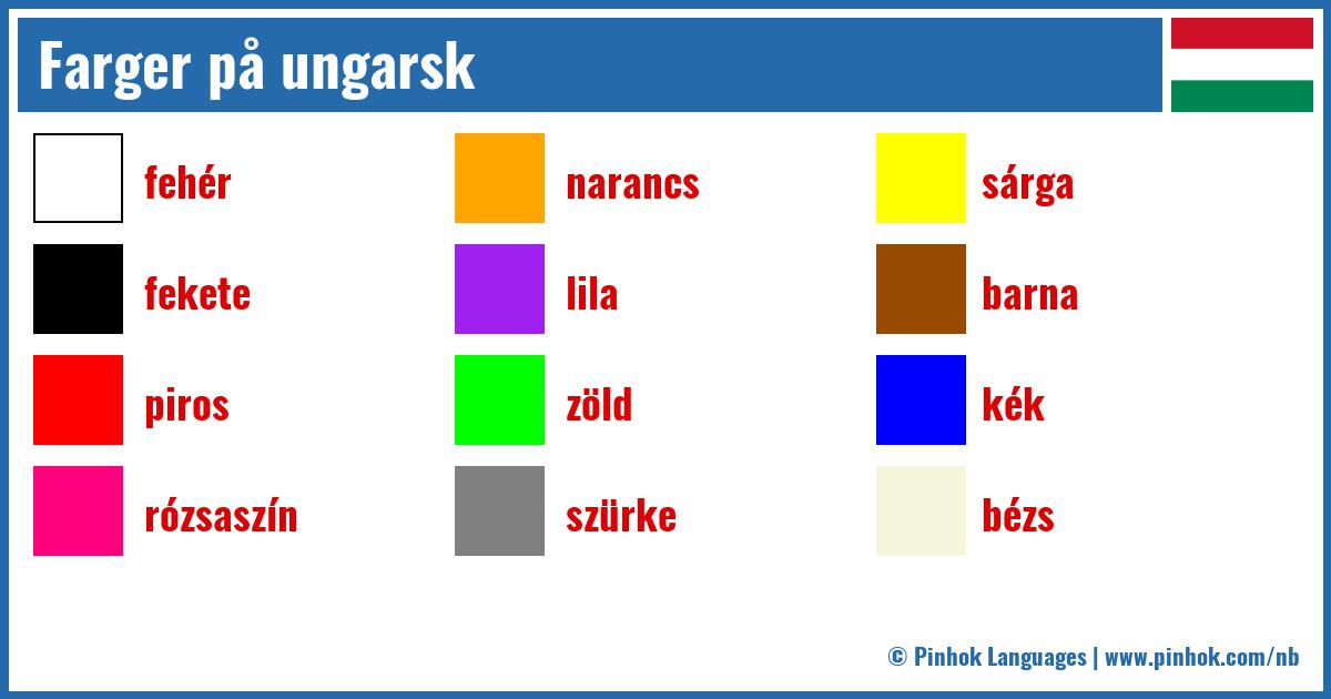 Farger på ungarsk