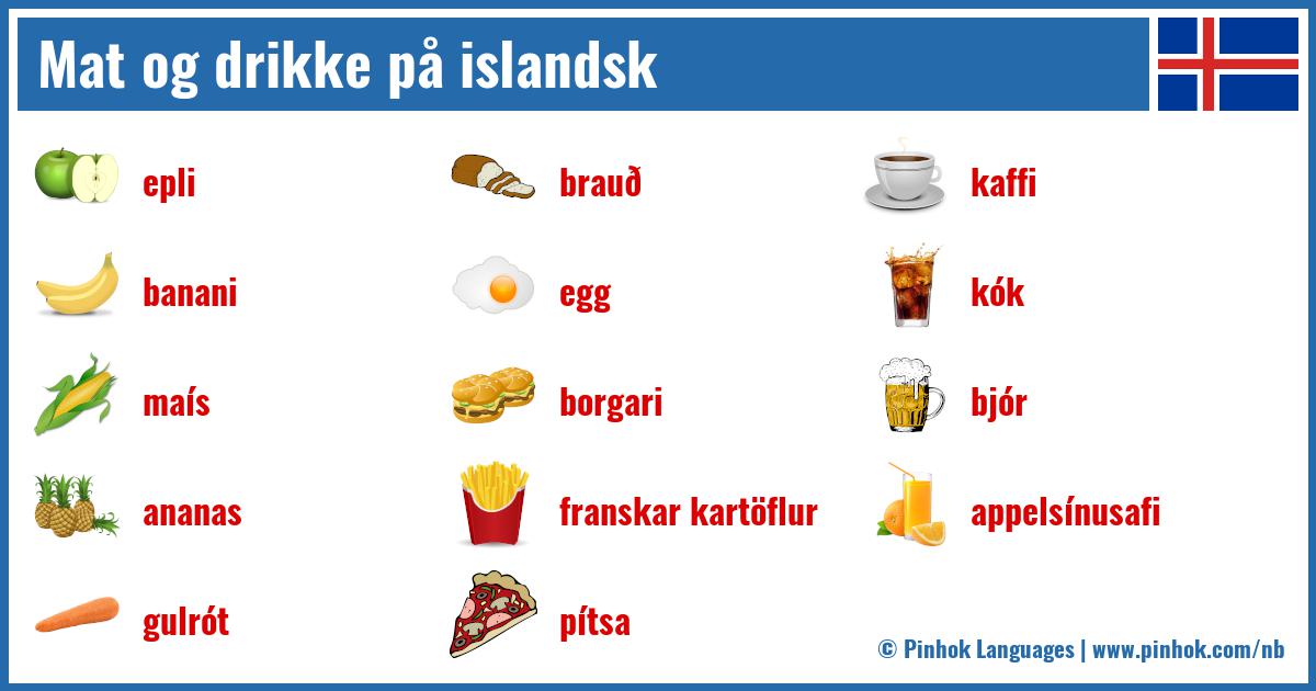 Mat og drikke på islandsk