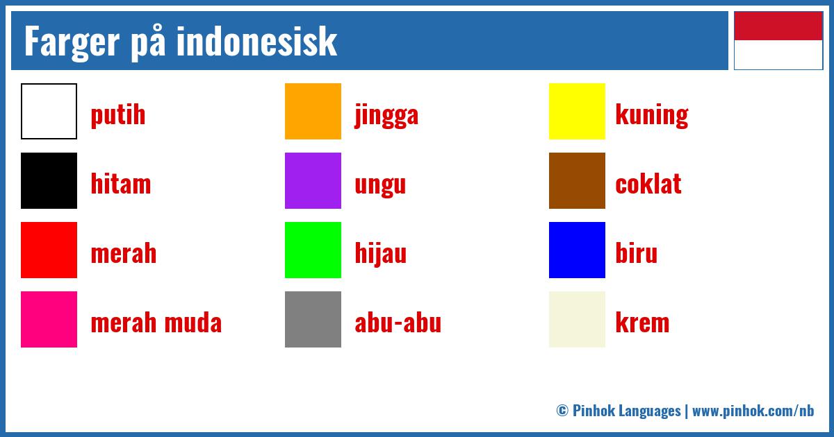 Farger på indonesisk