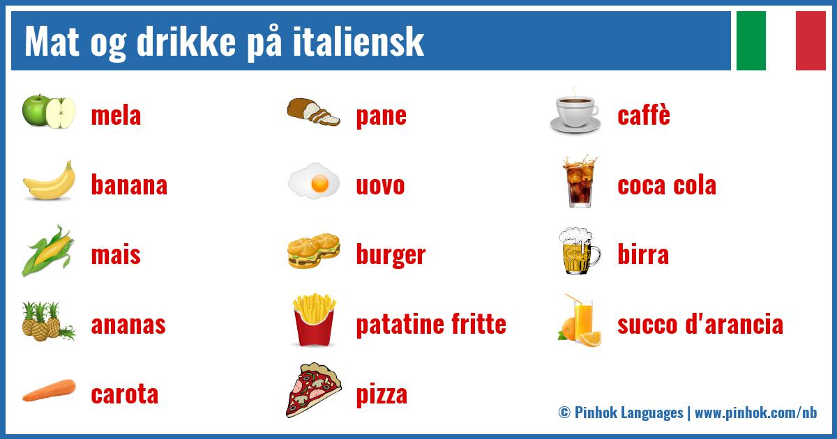 Mat og drikke på italiensk