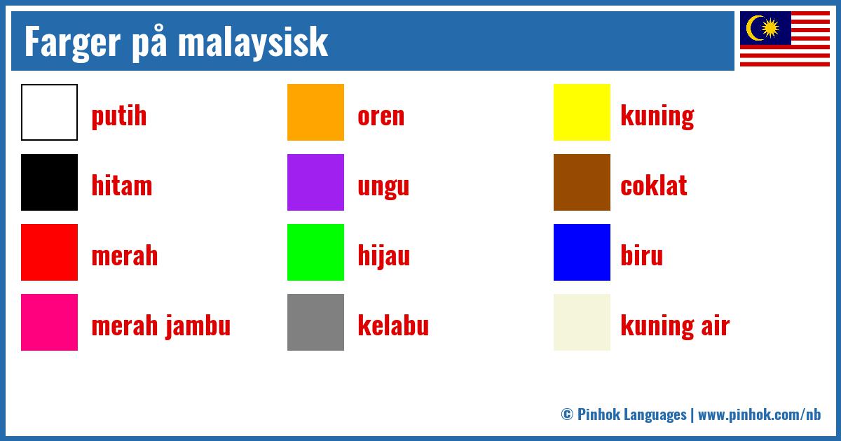 Farger på malaysisk