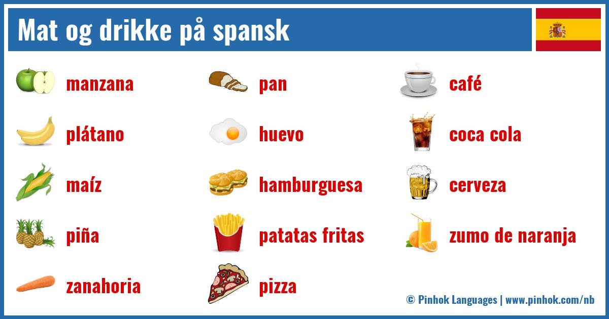 Mat og drikke på spansk