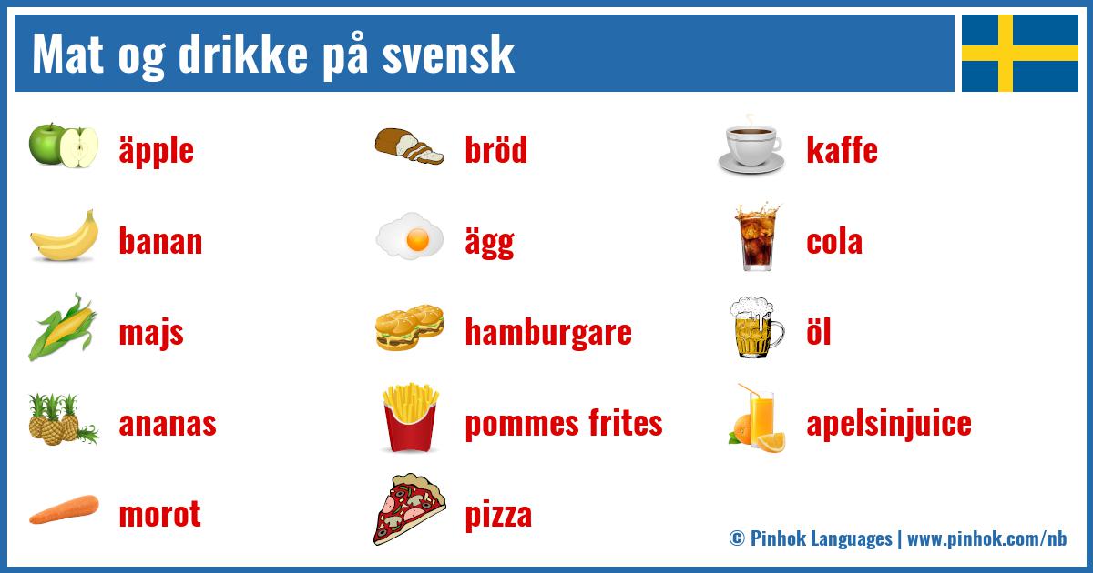 Mat og drikke på svensk