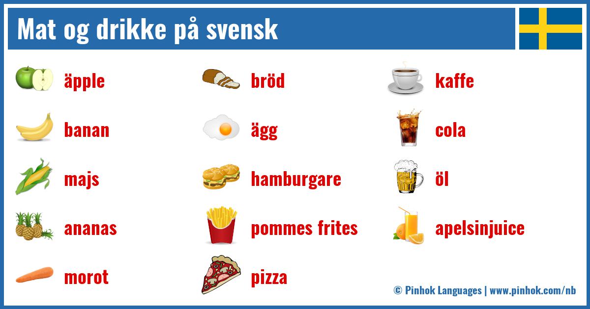 Mat og drikke på svensk