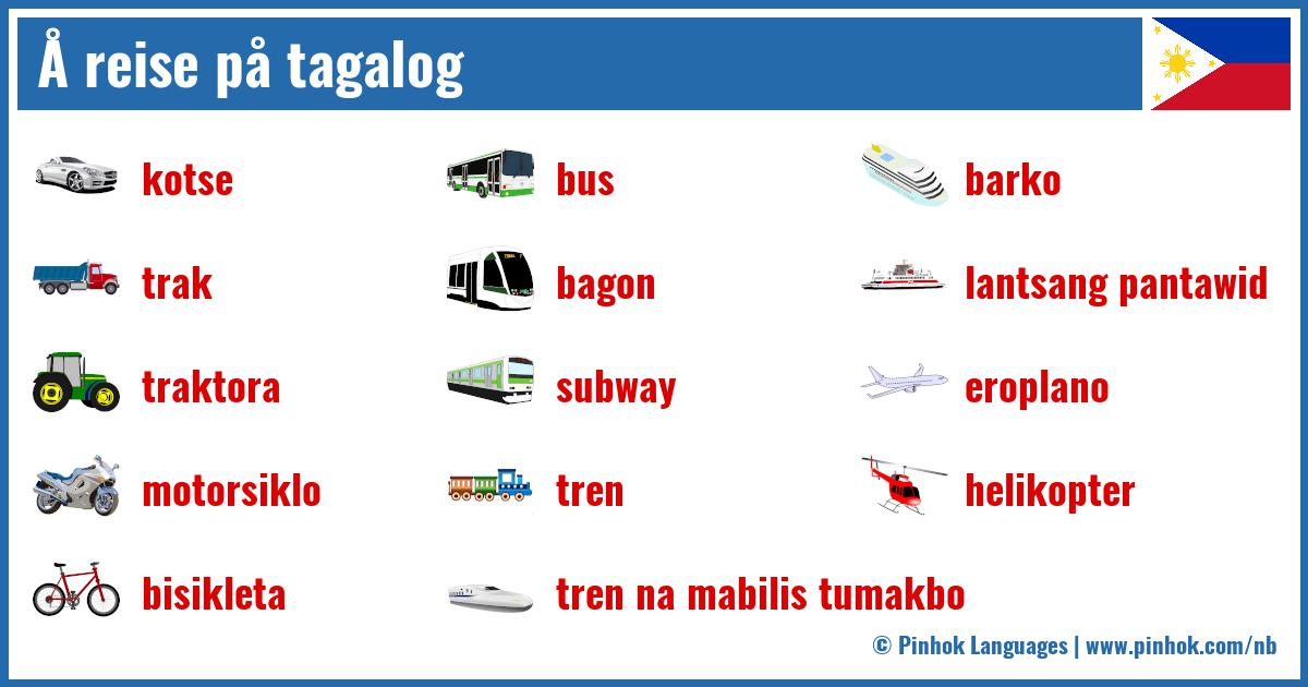 Å reise på tagalog