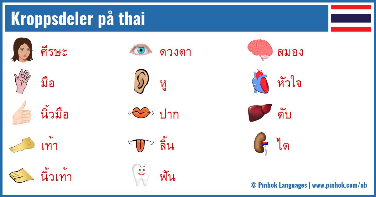 Kroppsdeler på thai