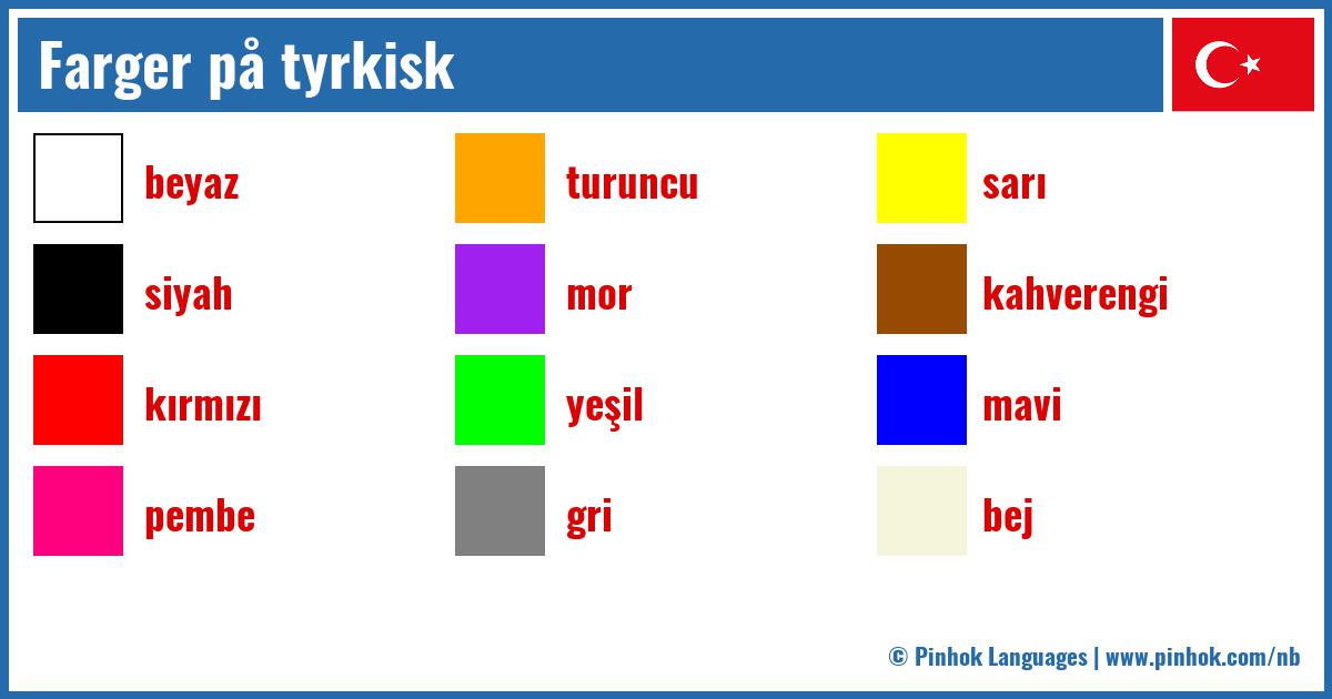 Farger på tyrkisk