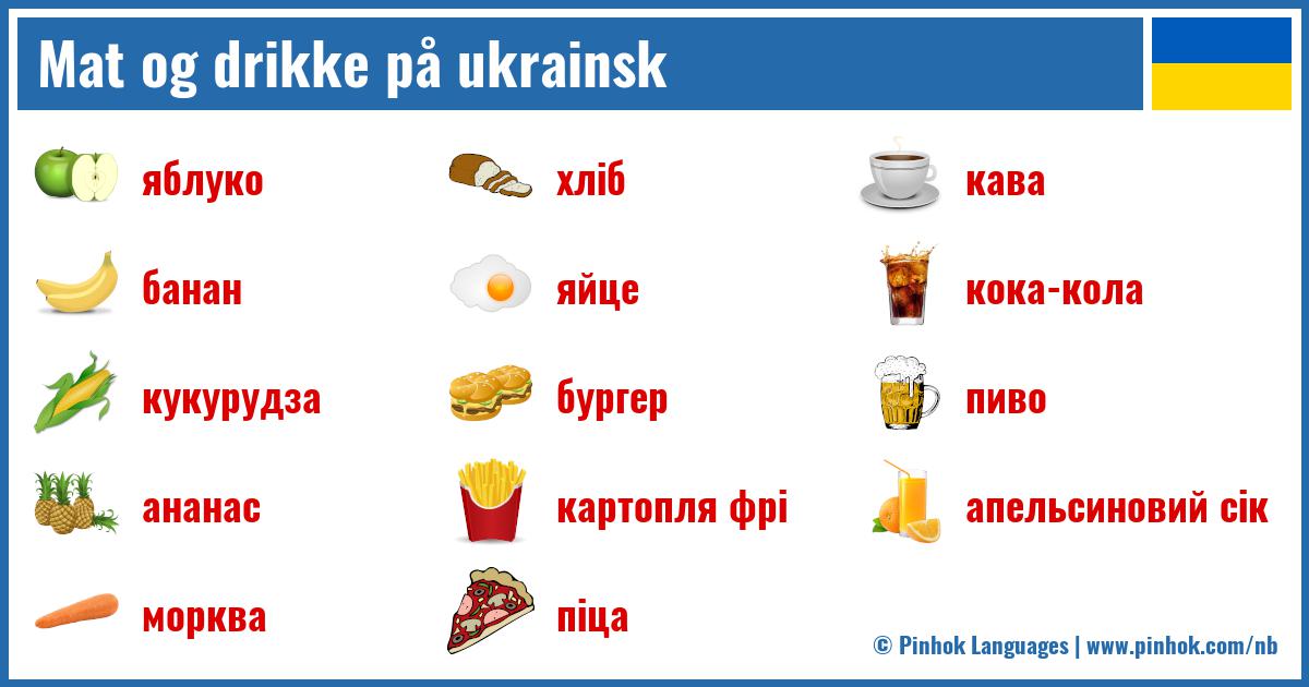 Mat og drikke på ukrainsk