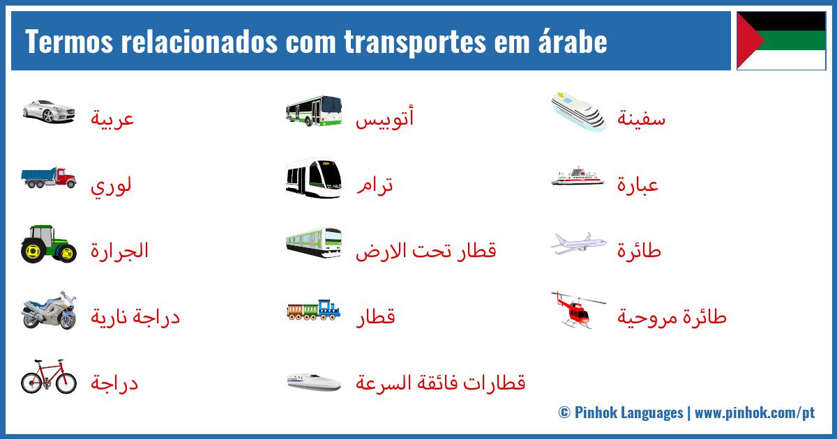Termos relacionados com transportes em árabe
