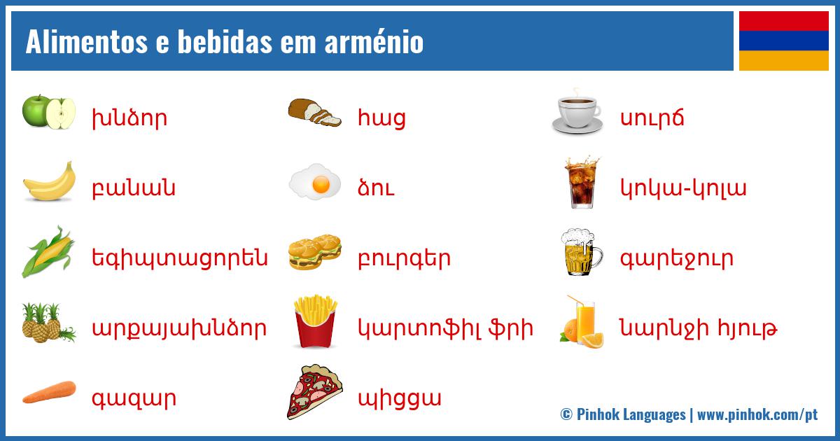 Alimentos e bebidas em arménio