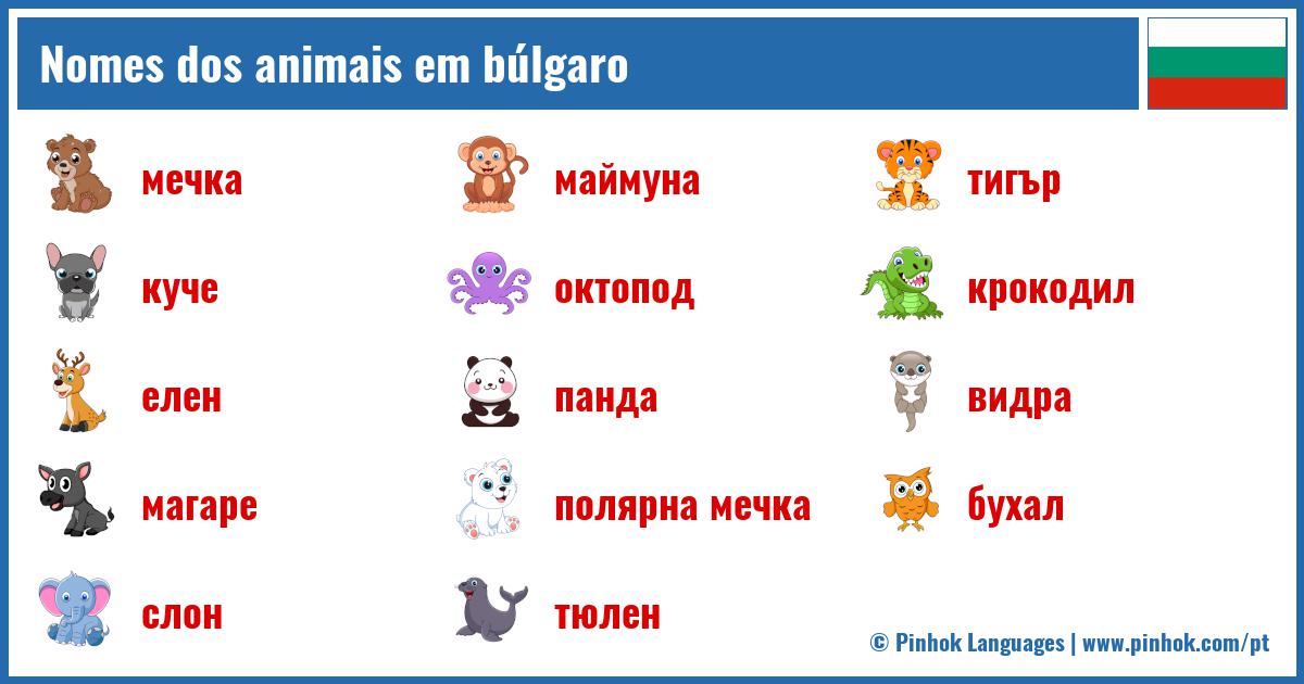 Nomes dos animais em búlgaro