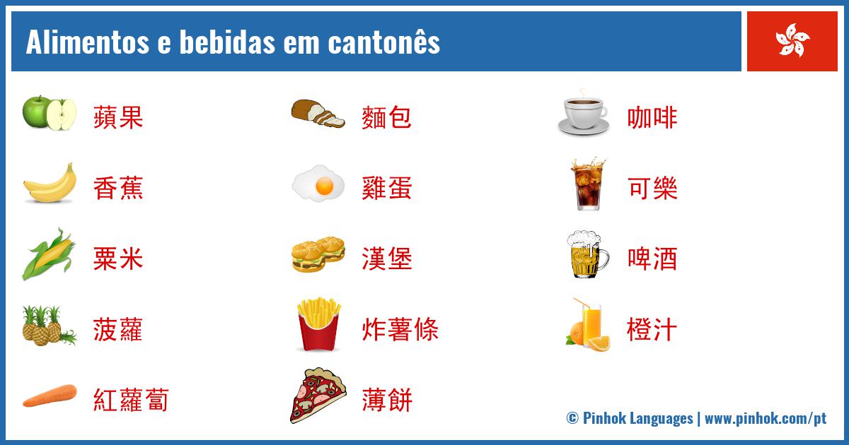 Alimentos e bebidas em cantonês