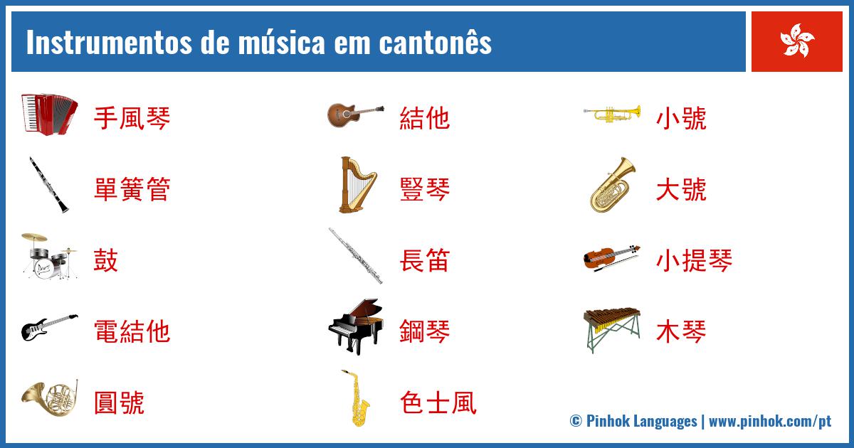 Instrumentos de música em cantonês