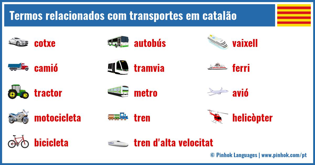 Termos relacionados com transportes em catalão