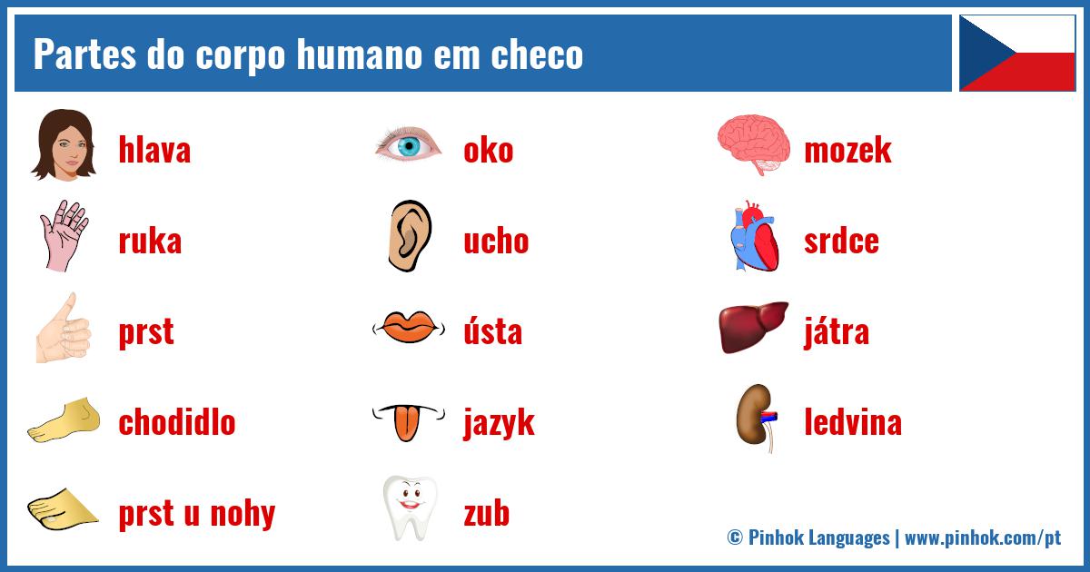 Partes do corpo humano em checo