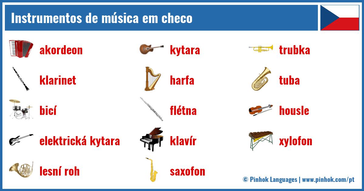Instrumentos de música em checo