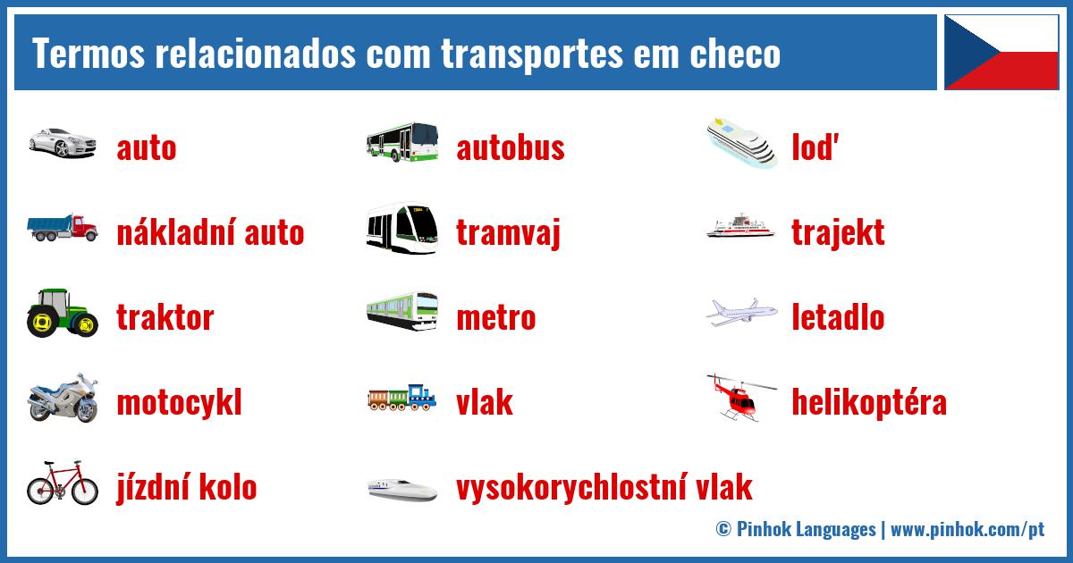Termos relacionados com transportes em checo