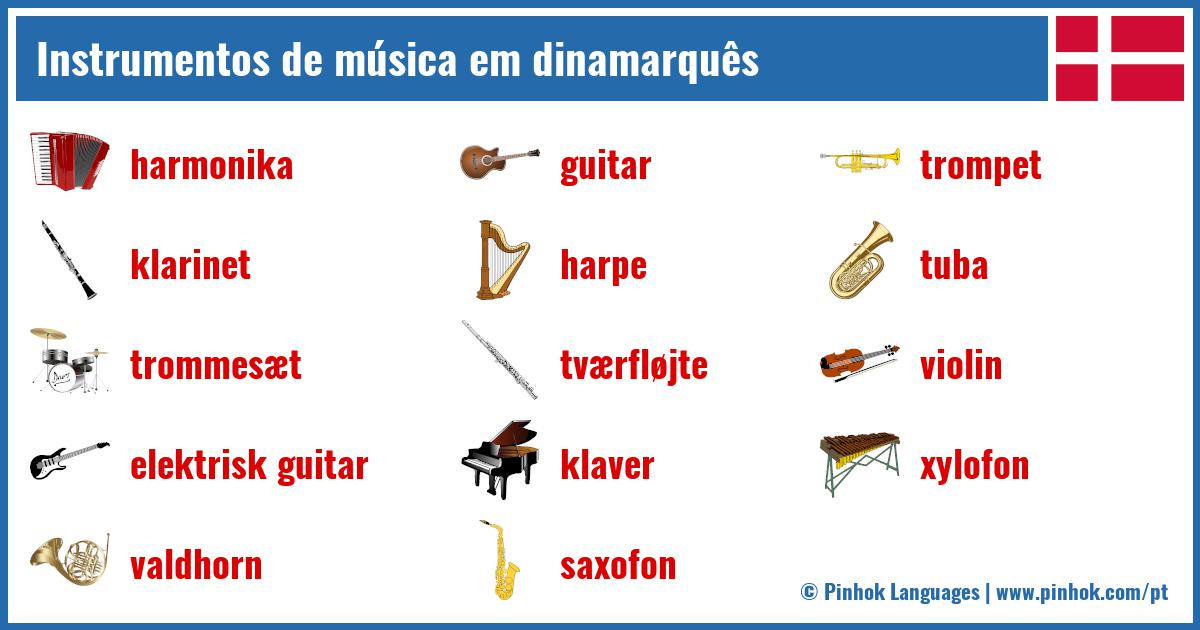 Instrumentos de música em dinamarquês