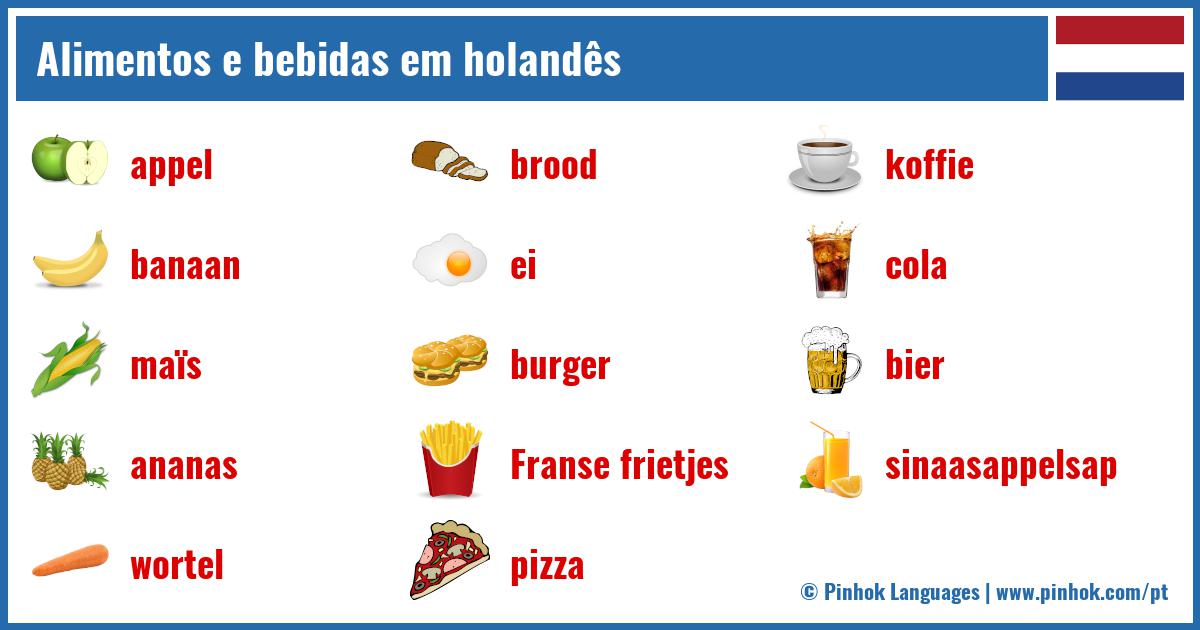 Alimentos e bebidas em holandês
