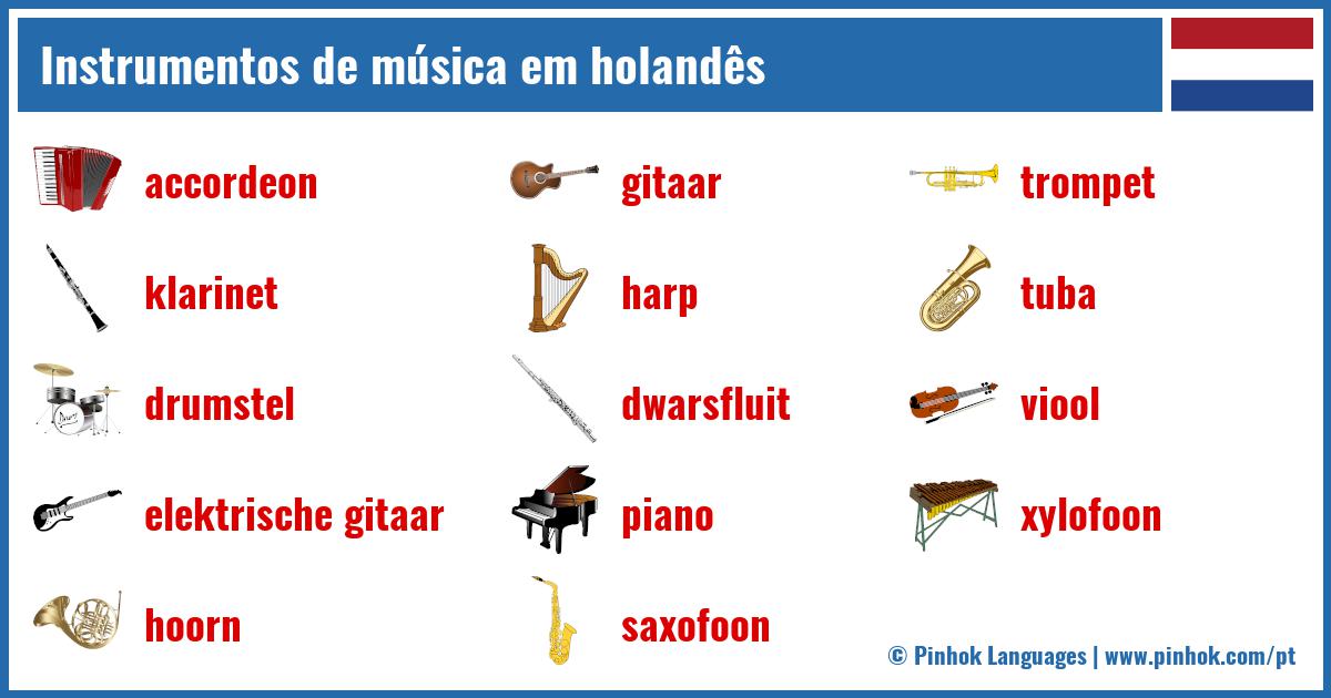 Instrumentos de música em holandês