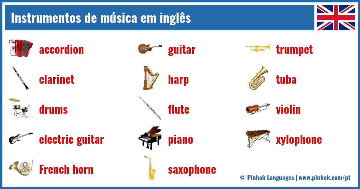 Instrumentos de música em inglês