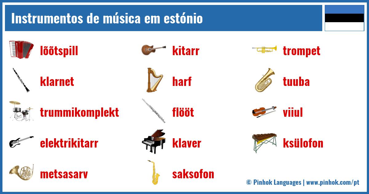 Instrumentos de música em estónio