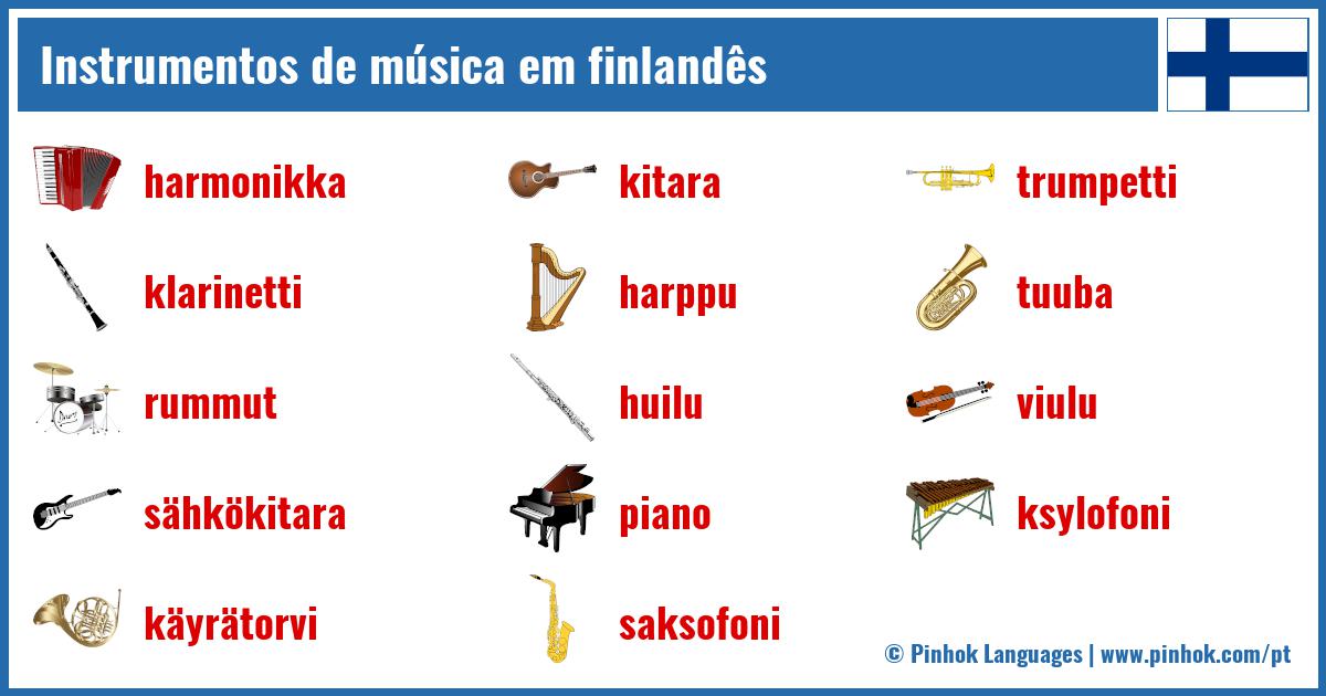 Instrumentos de música em finlandês
