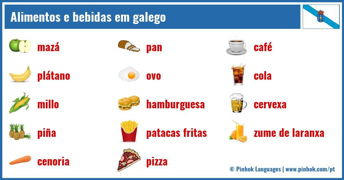 Alimentos e bebidas em galego