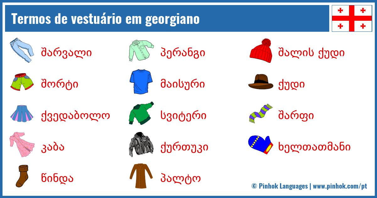 Termos de vestuário em georgiano