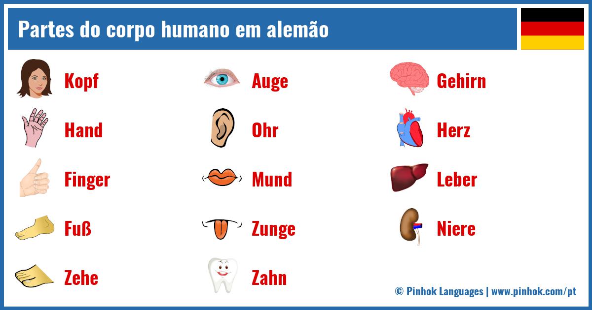 Partes do corpo humano em alemão