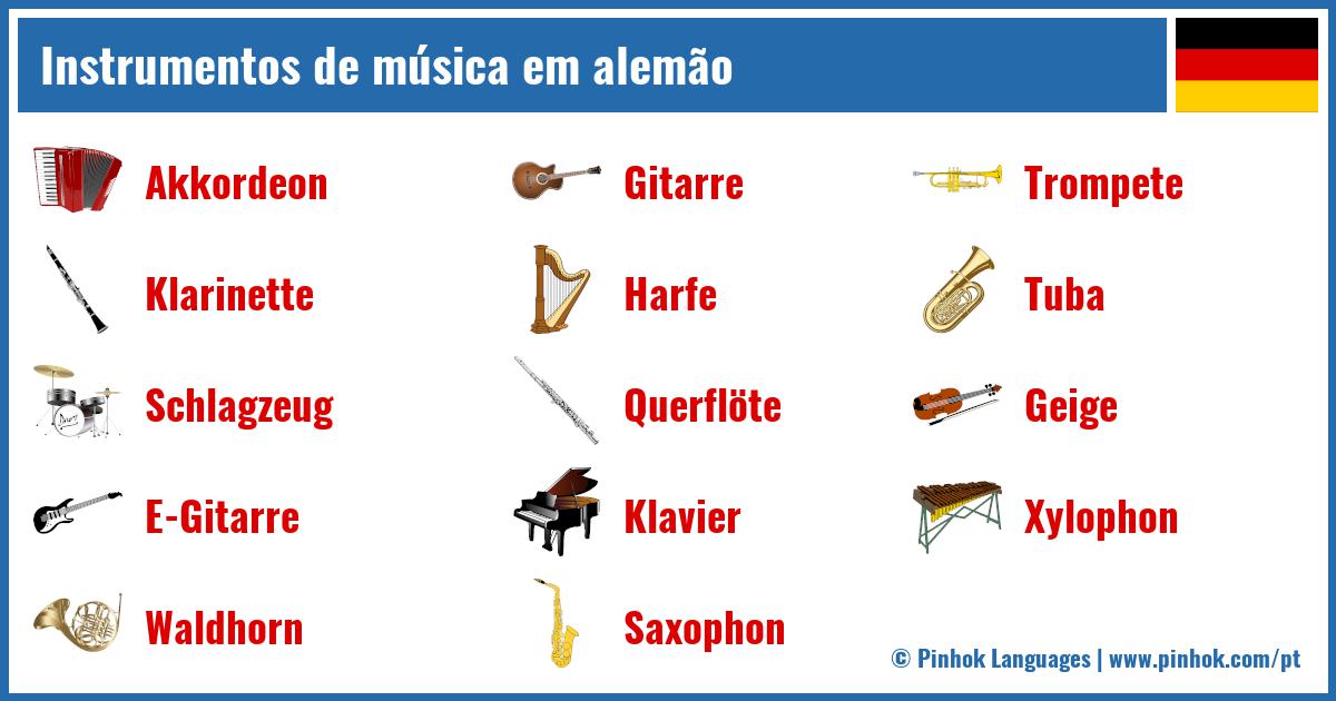 Instrumentos de música em alemão