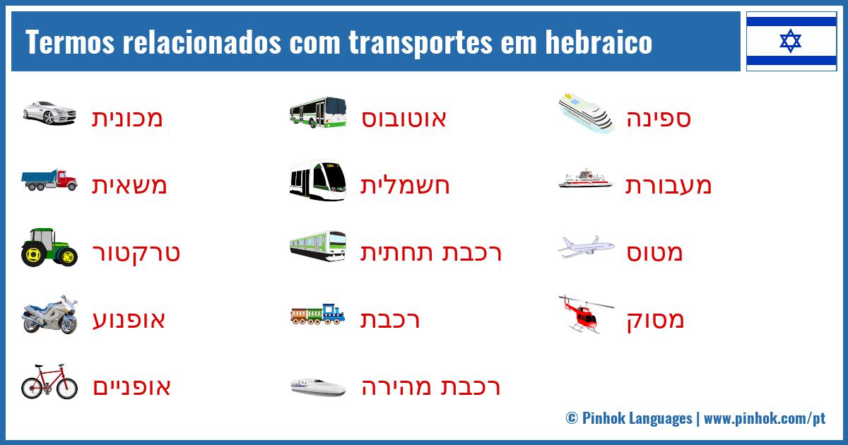 Termos relacionados com transportes em hebraico