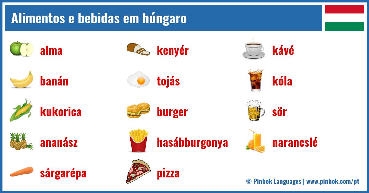 Alimentos e bebidas em húngaro