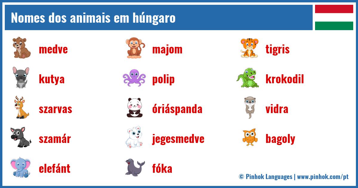Nomes dos animais em húngaro