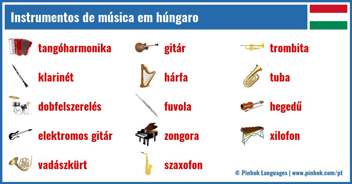 Instrumentos de música em húngaro