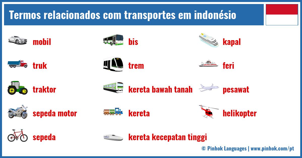 Termos relacionados com transportes em indonésio