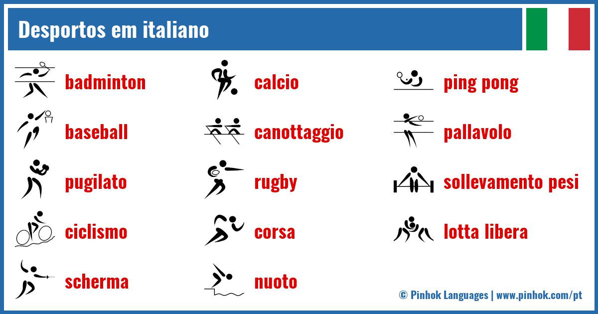Desportos em italiano