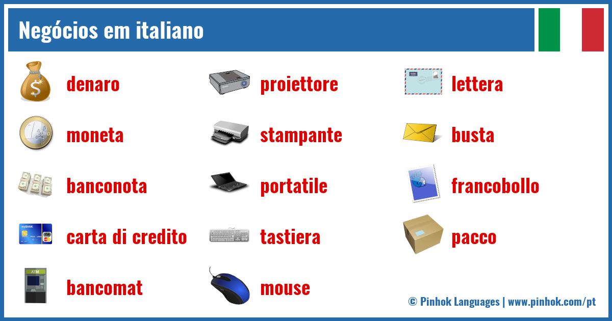 Negócios em italiano