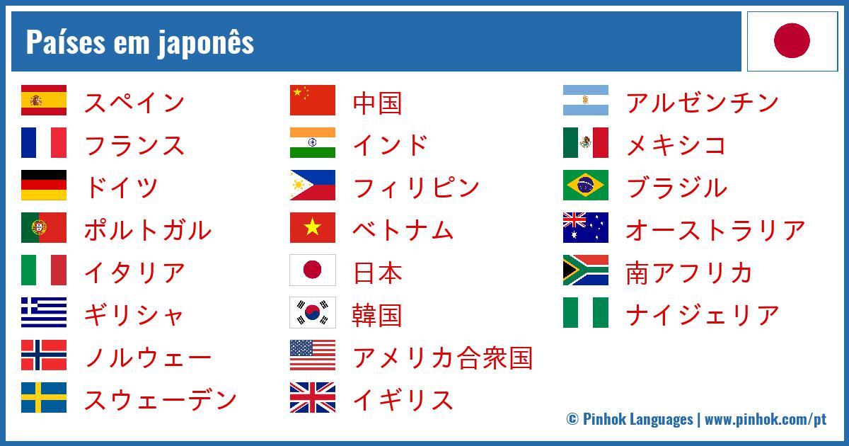 Países em japonês