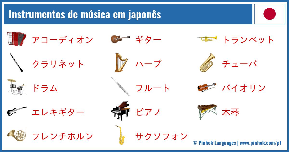 Instrumentos de música em japonês
