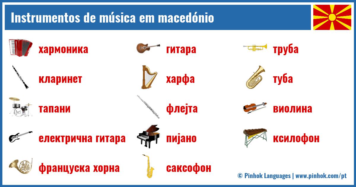 Instrumentos de música em macedónio