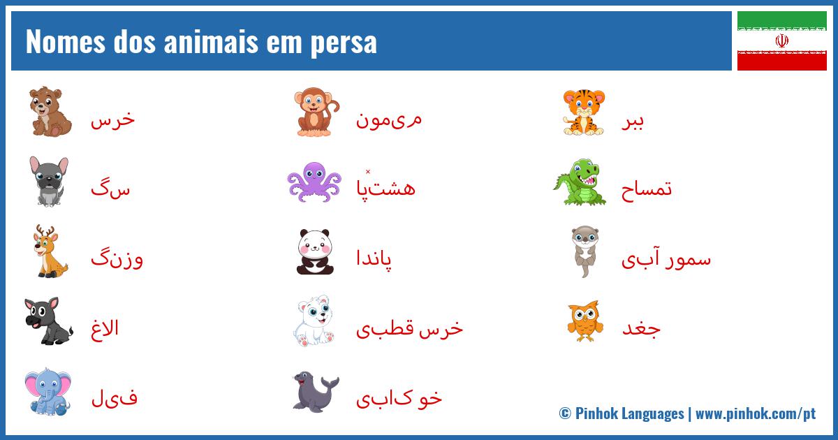 Nomes dos animais em persa