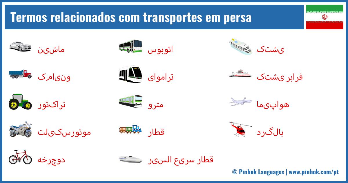Termos relacionados com transportes em persa