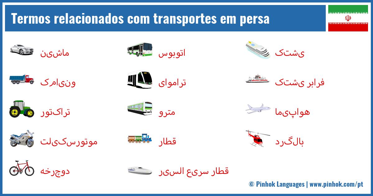 Termos relacionados com transportes em persa