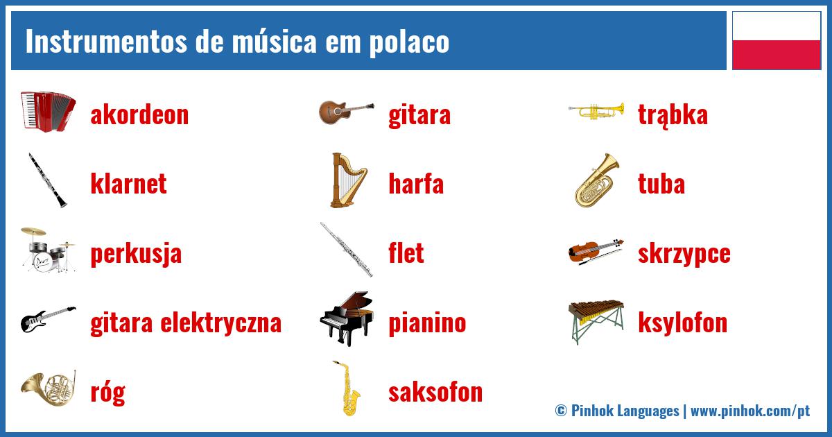 Instrumentos de música em polaco