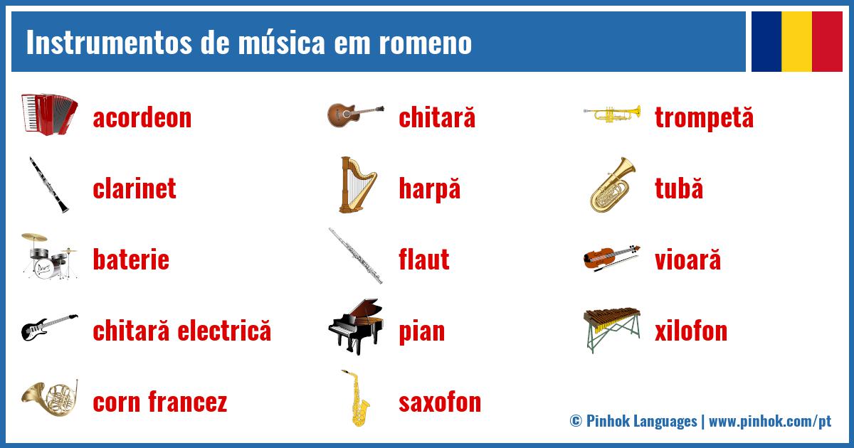 Instrumentos de música em romeno