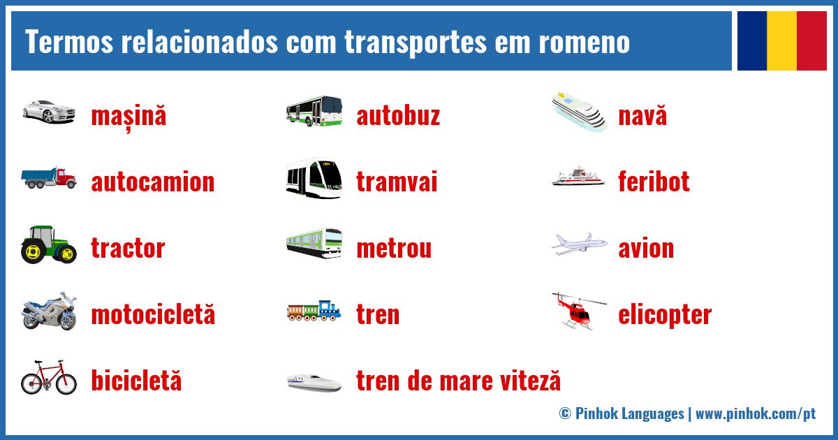 Termos relacionados com transportes em romeno