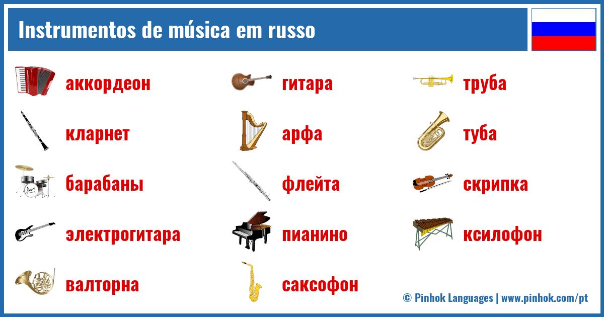 Instrumentos de música em russo