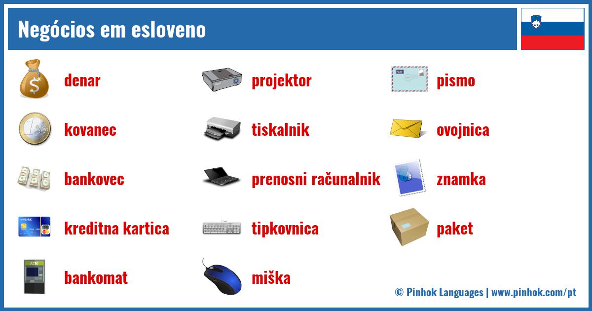 Negócios em esloveno