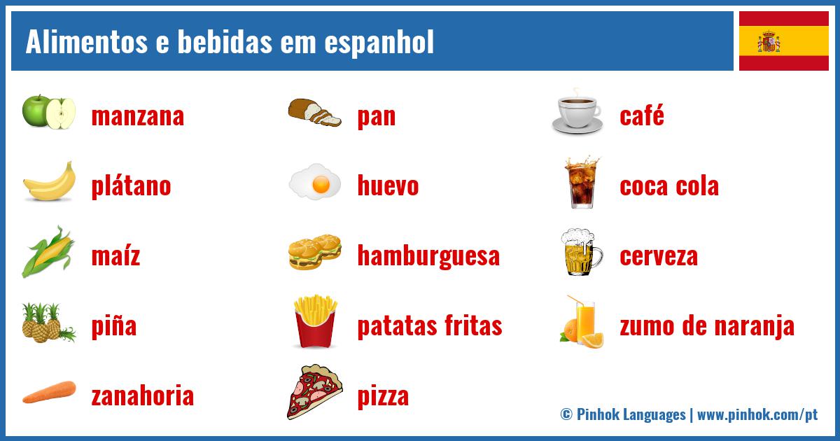 Alimentos e bebidas em espanhol